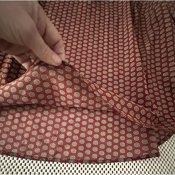 J Crew Blouse‎ Shirt Sz M Pullover Bell Flare Sleeve Burgundy Career Office Top - Picture 5 of 15